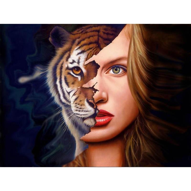 Tigergesicht Frau