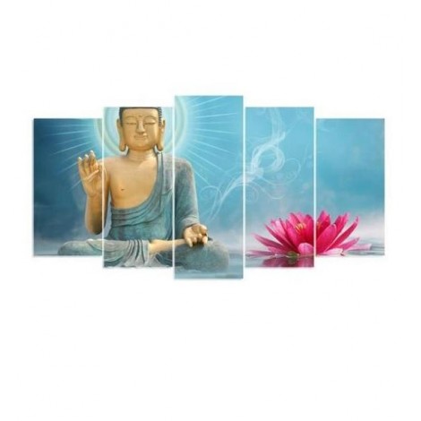 Buddha - Lotusblume | 5 Panels