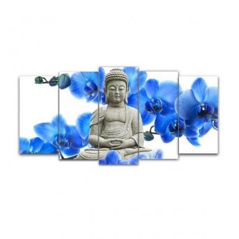 Buddha - Orchidee | 5 Panels