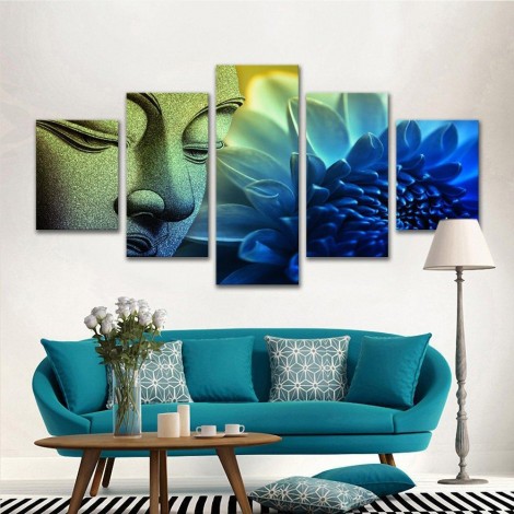 Buddha - Lotusblume | 5 Panels