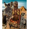 Afrikanische Frau Mit Zebra