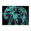 Elefant Im Dunklen Leuchtend
