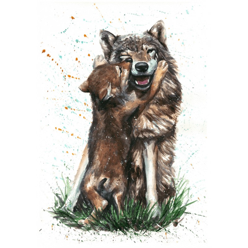 Wolf Mit Jungen