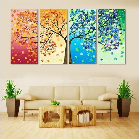 4 Saisonbäume | 4 Panels