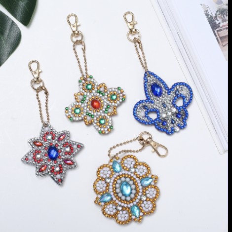 Mandala Schlüsselanhänger | 4 Stücke