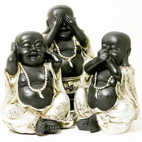 Hören Siehe Schweigen Buddha
