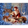 Weihnachtsmann und Tiere
